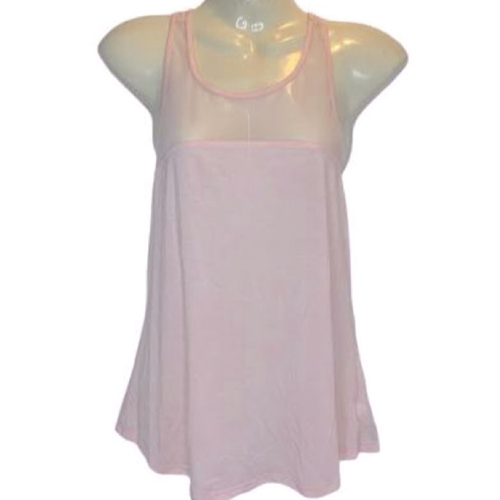 Old Navy Active Pink Mesh Back Racerback Tank Top | Small